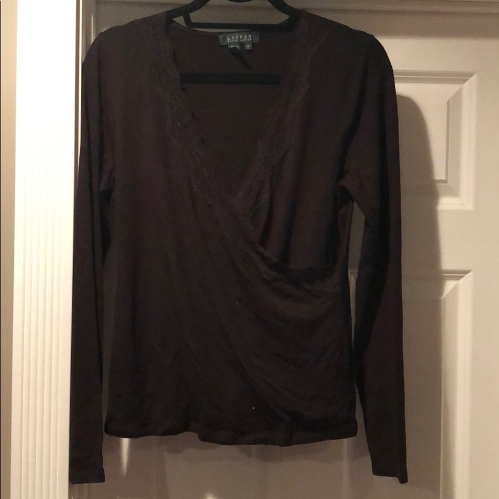 Lauren Ralph Lauren brown shirt size medium